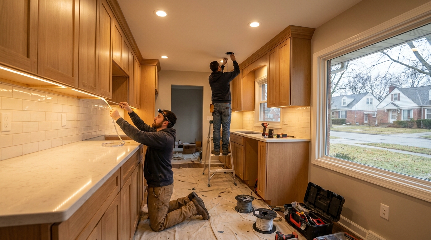 Kitchen Lighting Upgrades project inspiration from BH Kitchen Remodeling Metro Detroit